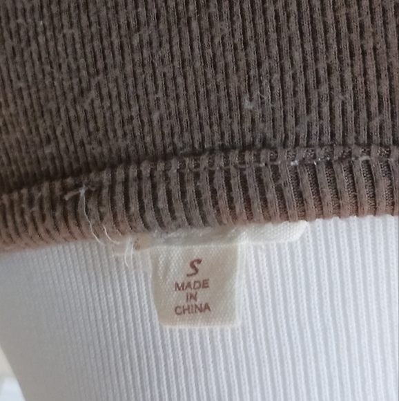 Hem & Thread Colorblock Sweater Brown/Taupe NWOT S - Picture 8 of 8